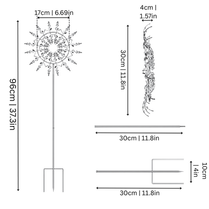 Dual-Spin Wind Sculpture Kinetic Metal Spinner for Yard Garden Patio Decor Stainless Steel Outdoor Windmill Art Decoration
