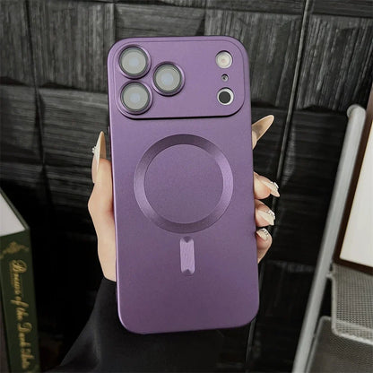 Silicone MagSafe iPhone Case with Camera Lens Protection – Soft Grip Anti-Fingerprint Cover for iPhone 14 15 16 17 Pro Max Air