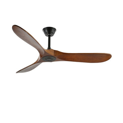 DC Motor Ceiling Fan with Wooden Blades 42 or 52 Inch Diameter Remote Control Indoor Air Circulation for Bedrooms Living Rooms Offices Low N