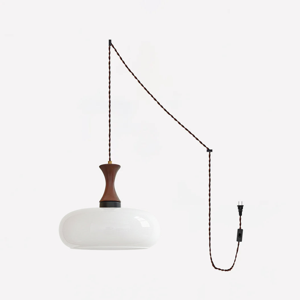 Glass Pendant Light for Kitchen Island & Dining Room — Adjustable Hanging Fixture with Warm Amber Shade, 11 Inch Wide, Dimmable Modern Farmh