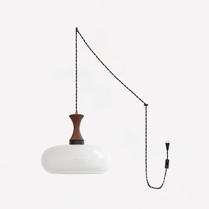 Glass Pendant Light for Kitchen Island & Dining Room — Adjustable Hanging Fixture with Warm Amber Shade, 11 Inch Wide, Dimmable Modern Farmh