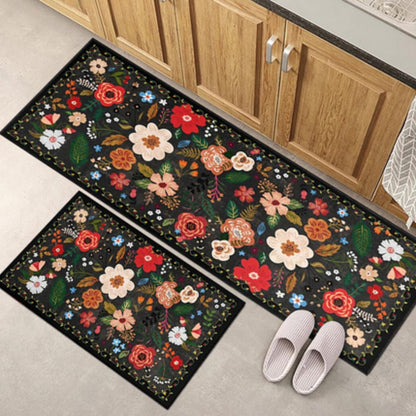 Meadowlyn Kitchen Mat Set - Boho Floral, Anti-Fatigue, Washable