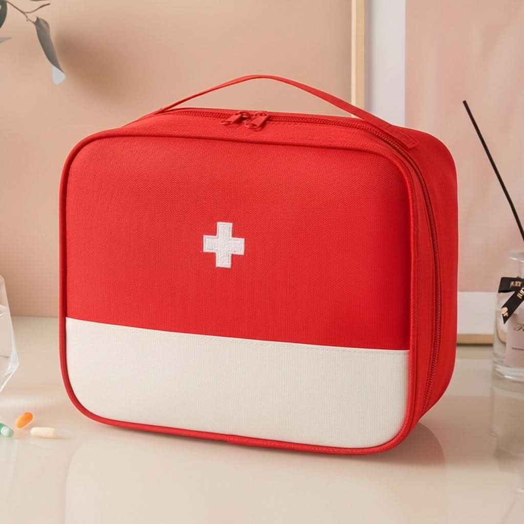 Large Portable First Aid Kit with Multiple Compartments