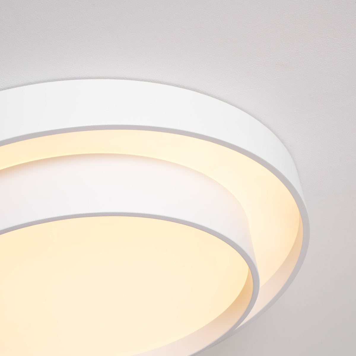 Flush Mount LED Ceiling Light Round Low-Profile Fixture Black White Gray 16 20 24 Inch Diameter for Bedroom Hall Kitchen Foyer