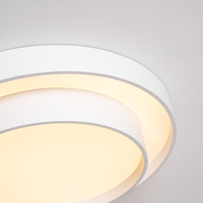 Flush Mount LED Ceiling Light Round Low-Profile Fixture Black White Gray 16 20 24 Inch Diameter for Bedroom Hall Kitchen Foyer