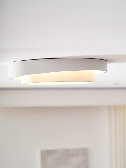 Round LED Flush Mount Light Fixture Metal White 16 20 24 Inch for Bedroom Living Room Office Modern Low Profile Overhead Lighting 3000K 4000