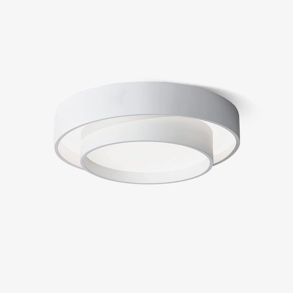 Modern Layered Drum Flush Mount Ceiling Light with Integrated LED for Living Room & Bedroom