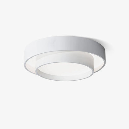 Modern Layered Drum Flush Mount Ceiling Light with Integrated LED for Living Room & Bedroom