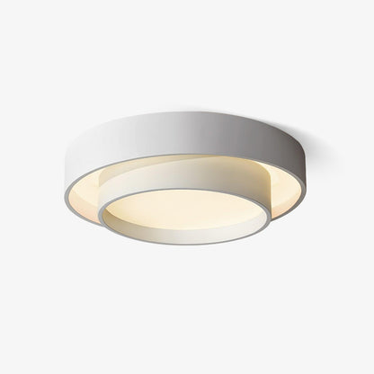 Modern Layered Drum Flush Mount Ceiling Light with Integrated LED for Living Room & Bedroom