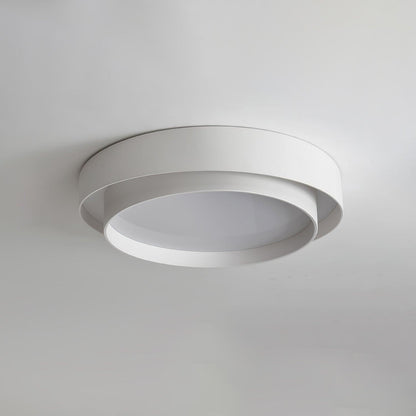 Modern Layered Drum Flush Mount Ceiling Light with Integrated LED for Living Room & Bedroom