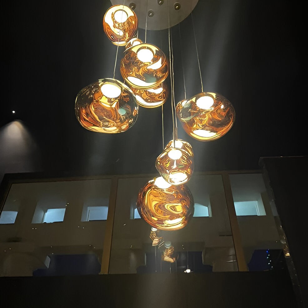 Lámpara colgante de cristal única