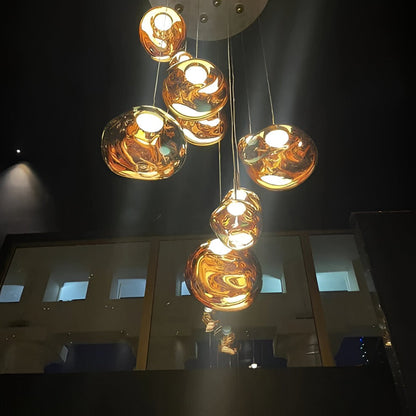 Lámpara colgante de cristal única