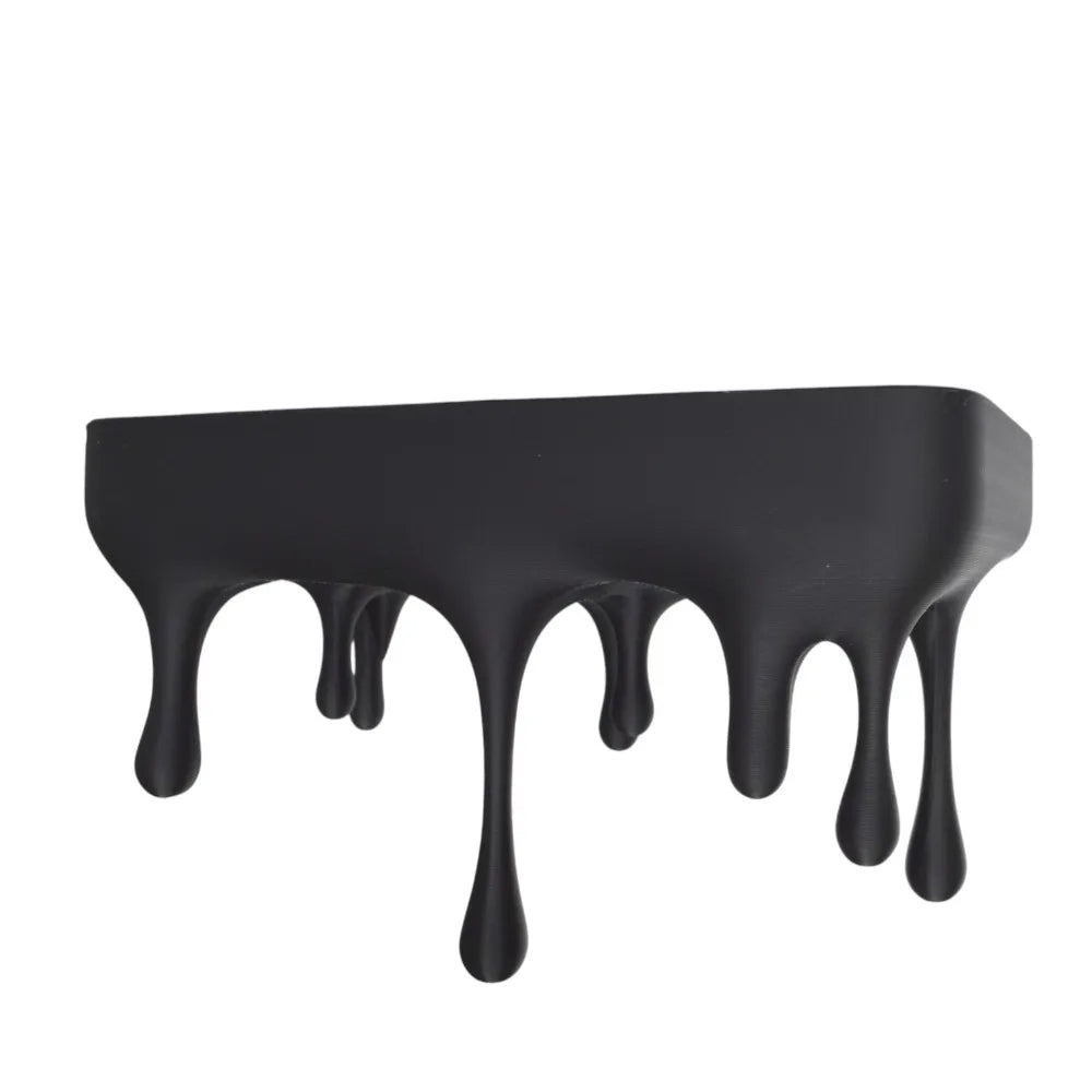 Melti Floating Shelf - Matte Black, Drip Design Wall Display