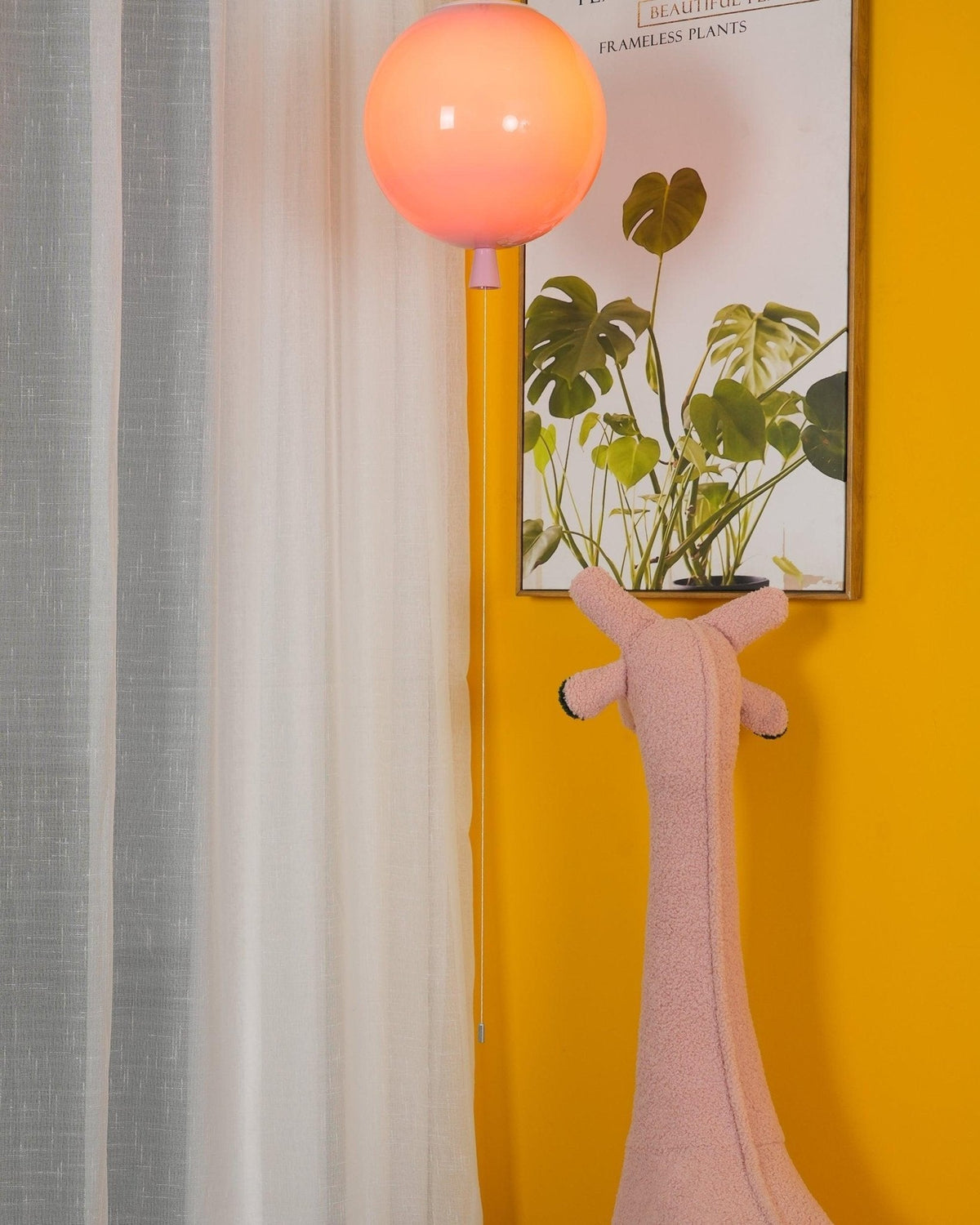 Kids Room Hanging Light Fixture with Pull Chain Switch – Playful Orb Shape Pendant Lamp for Nursery, Bedroom & Play Area – E27 Socket, Multi