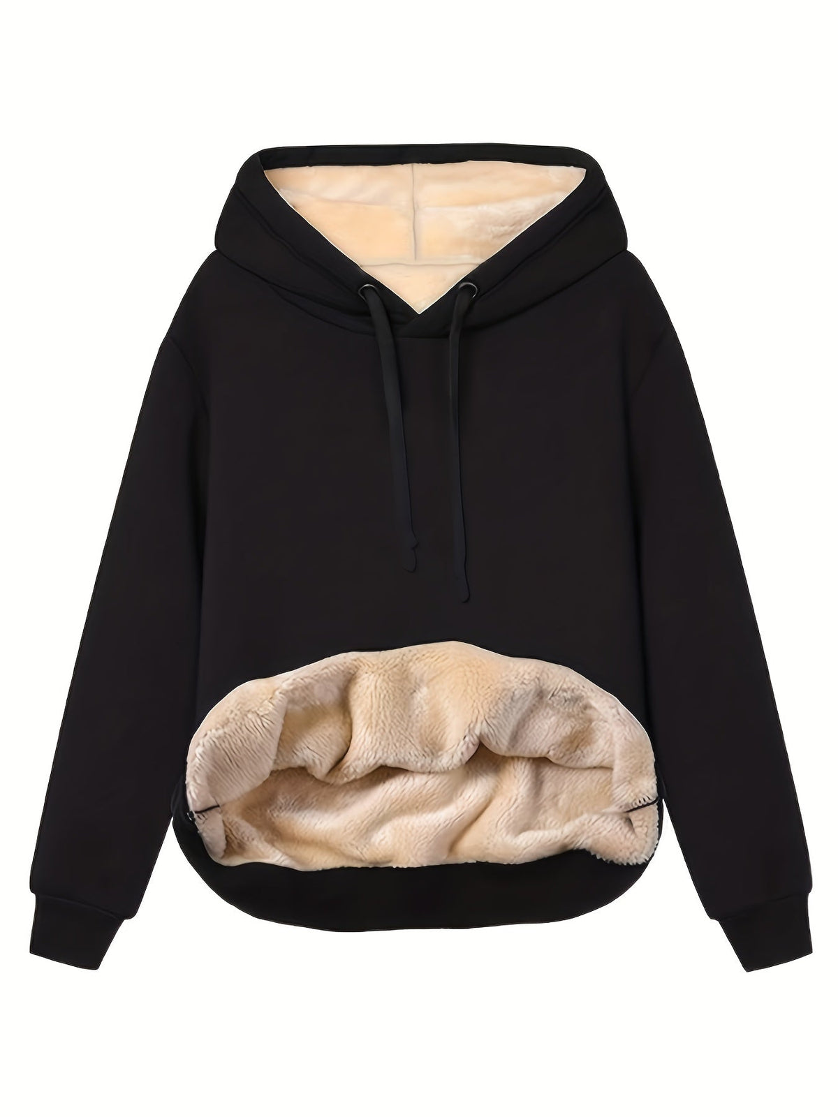 Hooded Fleece Pullover Sweatshirt for Women – Oversized Cozy Loungewear Hoodie for Fall Winter | Soft Warm Everyday Casual Wear
