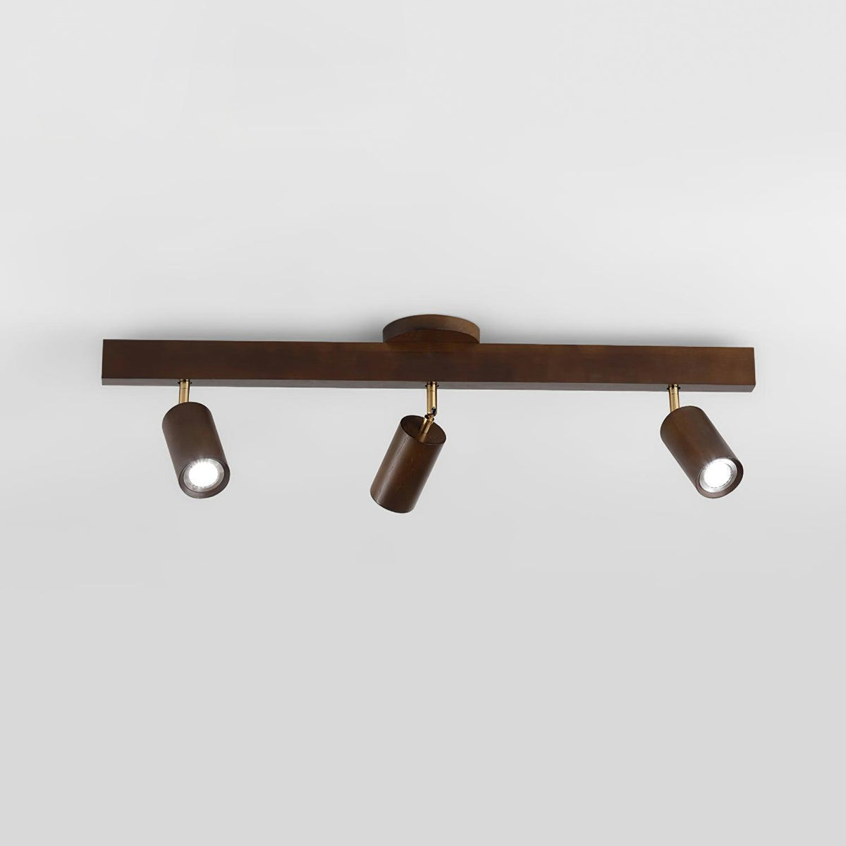 Adjustable LED Track Light 39 in Wood Finish Spotlight Bar Ceiling Mount for Kitchen Living Room Hallway Dining Room Modern Scandinavian Hom