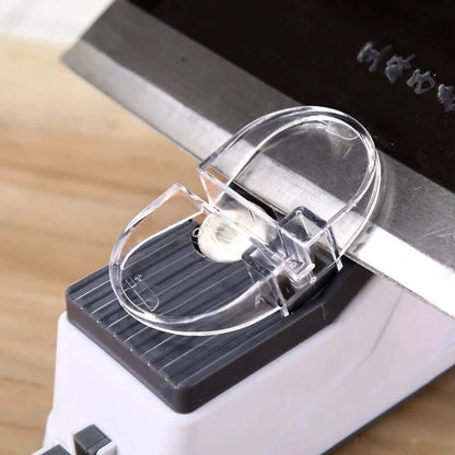 Electric Knife Sharpener Rechargeable USB Powered Kitchen Blade Tool for Chef Knives Scissors Cutlery Compact Cordless Sharpening System Non