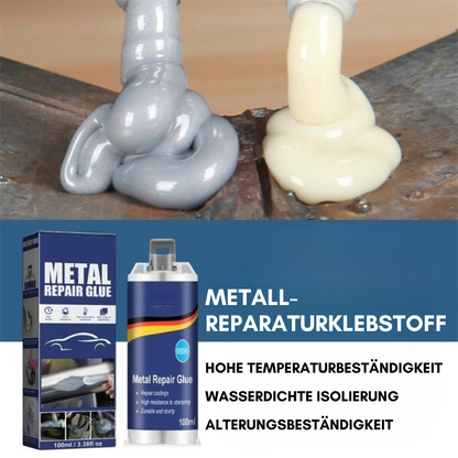 Industrial Metal Repair Epoxy for Steel, Aluminum & Cast Iron | Heat Resistant Liquid Metal Bonding Compound 3.4 oz