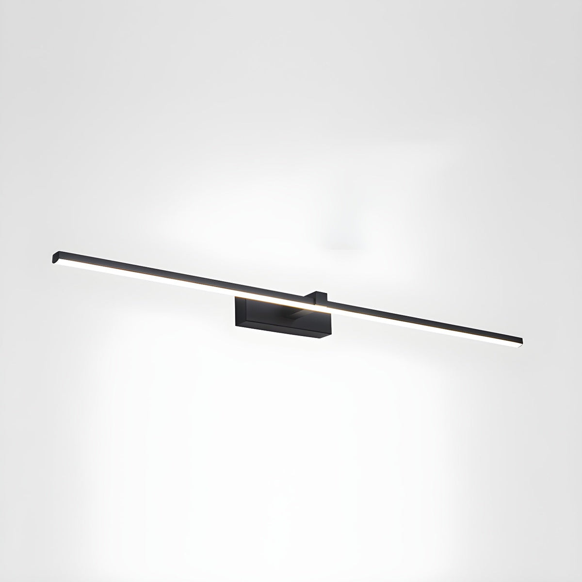 Hardwired LED Vanity Light Bar 16 in Aluminum Black for Bathroom Mirror Above Sink Modern Indoor Wall Sconce Fixture with Adjustable Color T