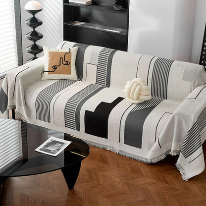 Metro Chenille Sofa Cover - Soft Chenille, Stylish Abstract Design