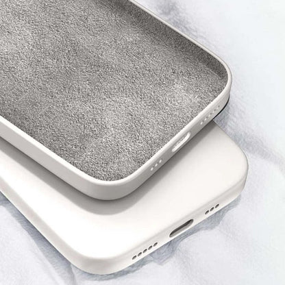 Silicone Phone Case with Microfiber Lining for Samsung Galaxy S22-S26 | Shock-Absorbing Protective Cover with Raised Edges