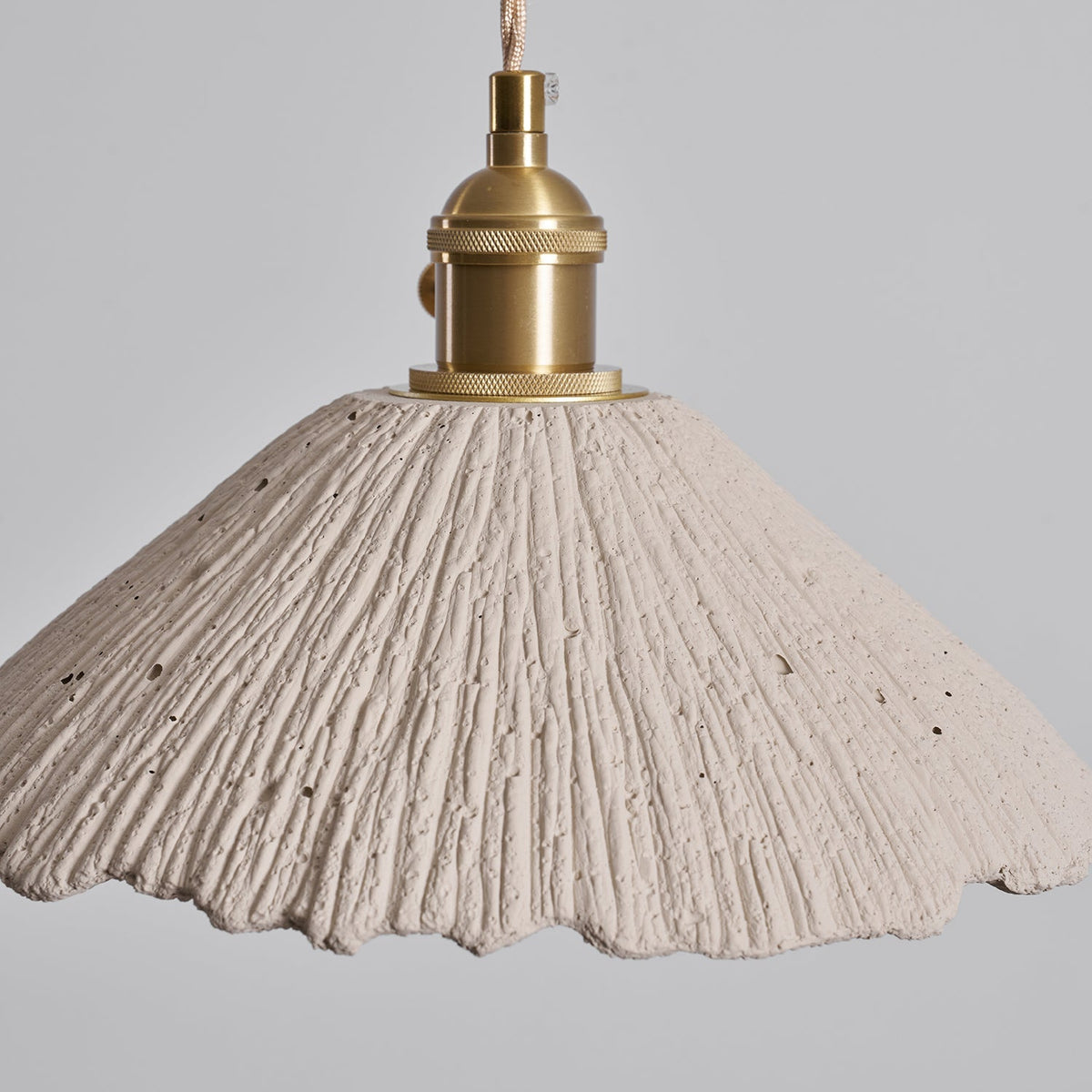 Industrial Concrete Hanging Light Fixture with Adjustable Cord for Kitchen Island Breakfast Bar Dining Area Counter Modern Gray Cement Suspe