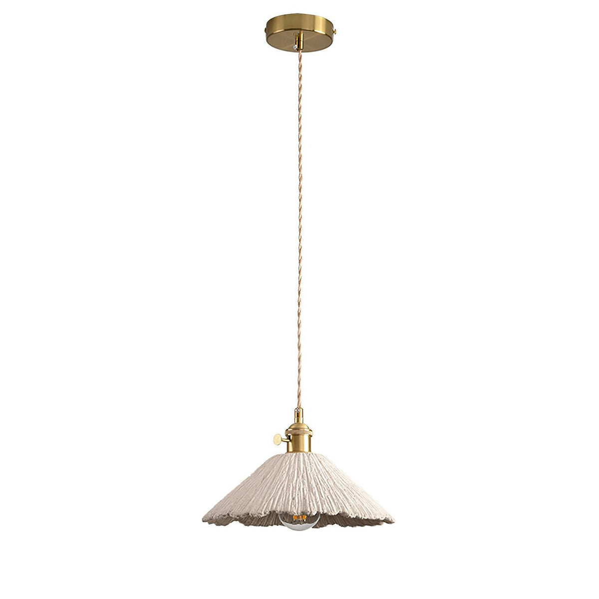 Industrial Concrete Hanging Light Fixture with Adjustable Cord for Kitchen Island Breakfast Bar Dining Area Counter Modern Gray Cement Suspe