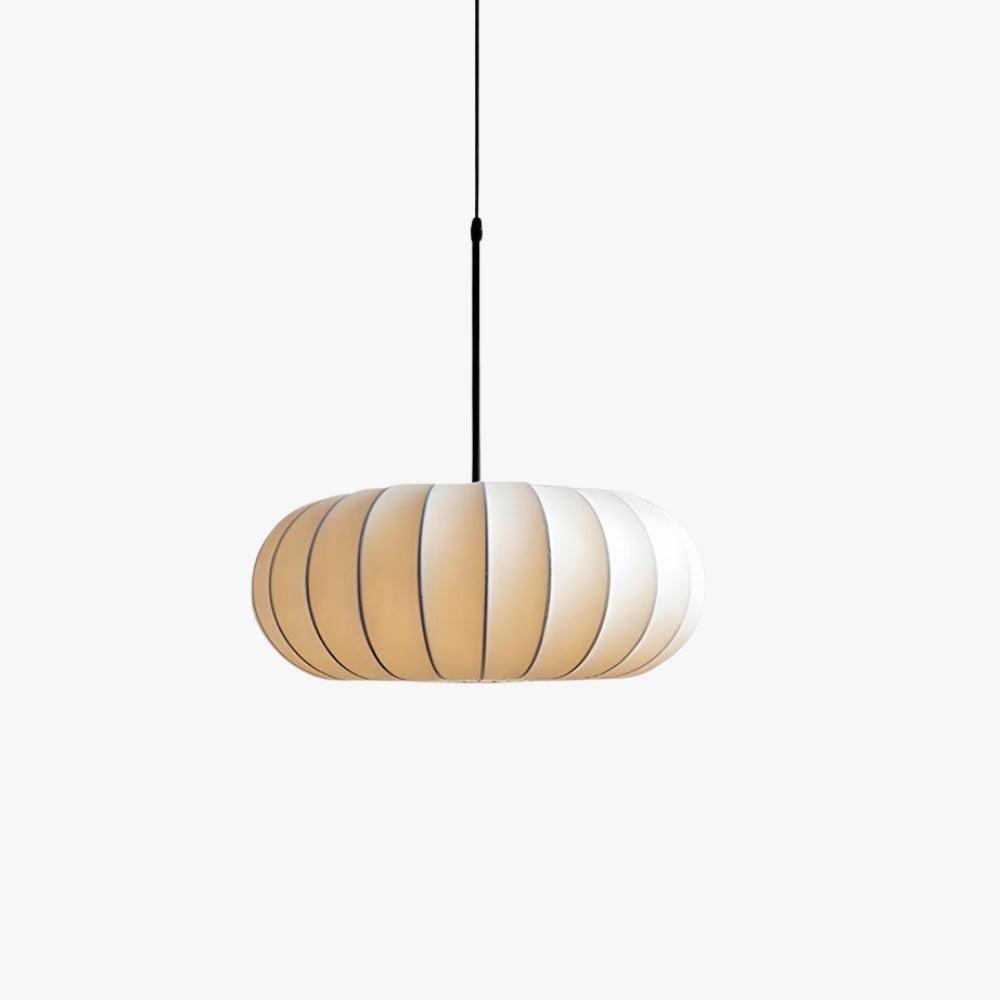 Lámpara de techo de seda colgante con forma orgánica para comedores y salas de estar – Compatible con LED regulable en tamaños de 12, 16 o 20 pulgadas