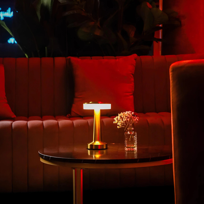 Mid-Century Modern Cordless LED Touch Lamp with Adjustable Brightness | Stylish Lighting for Any Space