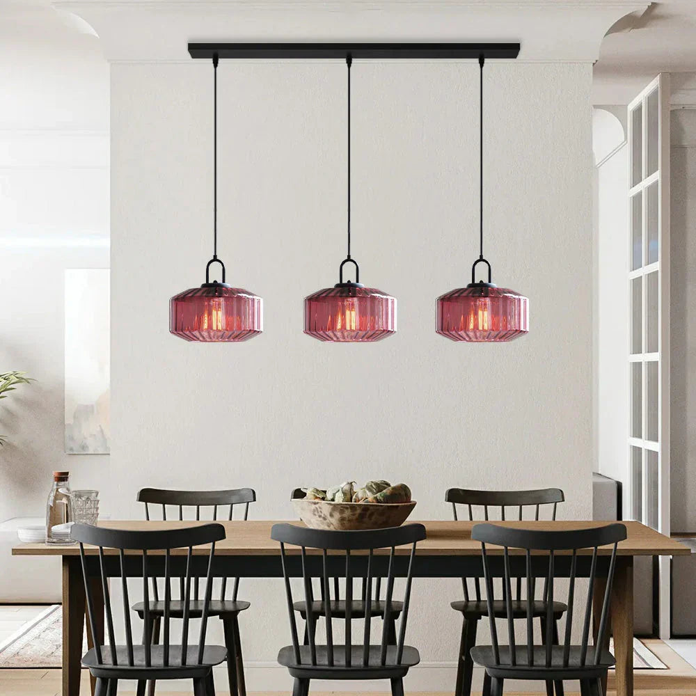 Handblown Glass Pendant Light Fixture 11 Inch Diameter for Kitchen Dining Room Hallway Living Room Bedroom LED Ceiling Light