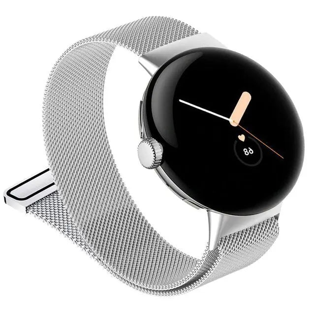 Stainless Steel Magnetic Watch Band for Google Pixel Watch & Watch 2 – Adjustable Metal Mesh Bracelet with Secure Magnetic Clasp