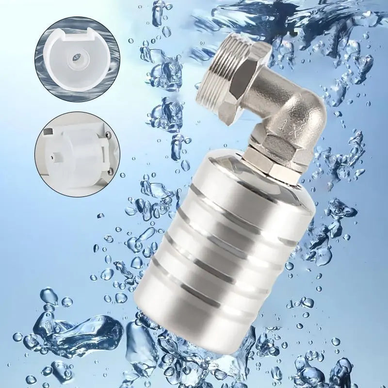 Compact Stainless Steel Float Valve for Automatic Water Level Control in Tanks, Barrels & Ponds