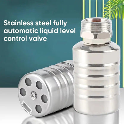 Compact Stainless Steel Float Valve for Automatic Water Level Control in Tanks, Barrels & Ponds