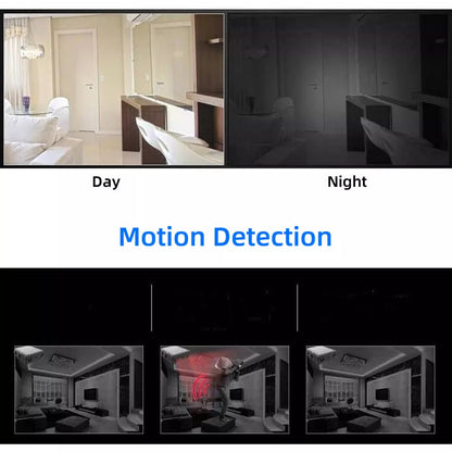 Compact WiFi Security Camera 1080p HD Motion Detection Night Vision Remote Monitor for Home Nursery Pet Surveillance Indoor Covert Recording