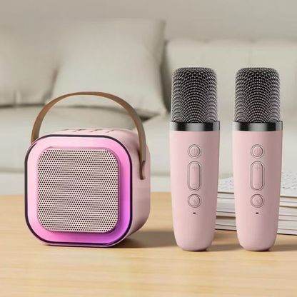 Mini Karaoke Machine | Bluetooth Speaker with Wireless Microphones | Fun Portable Entertainment for Kids
