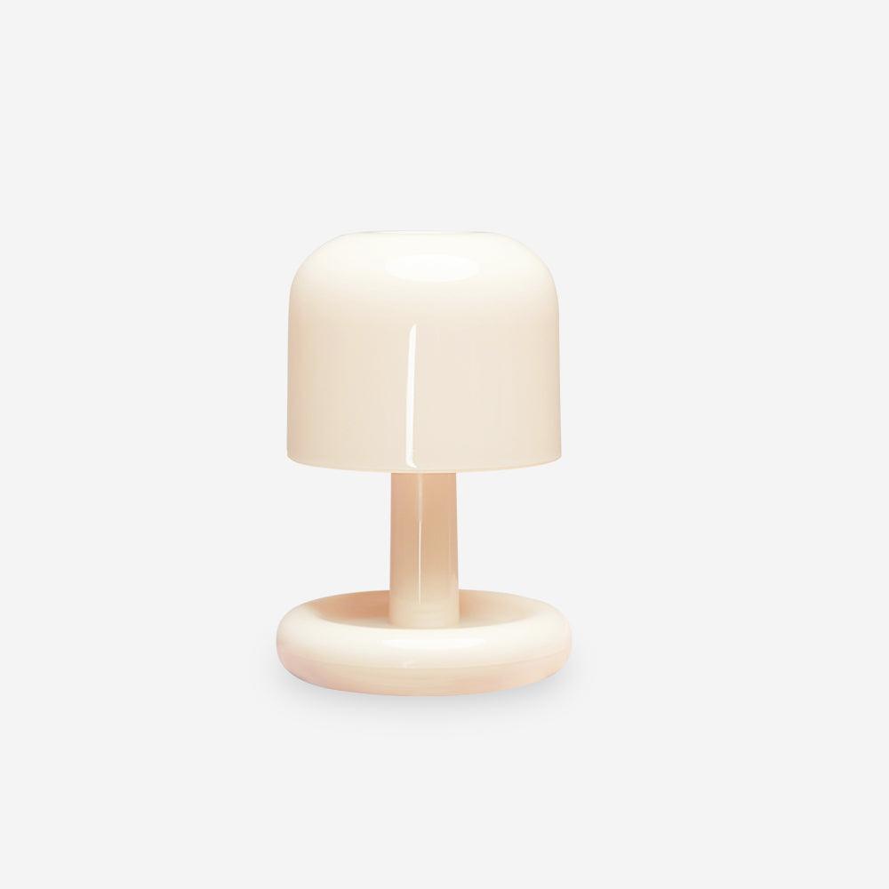 LED Nightstand Light 4 in Tall Acrylic Minimalist Desk Lamp Warm Glow USB Charging Port Bedside Reading Light Space-Saving Modern Decor
