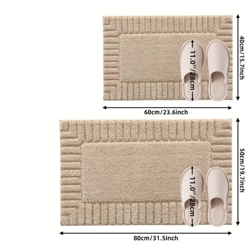 Alfombra de baño Mistral - Material flocado, antideslizante y de secado rápido