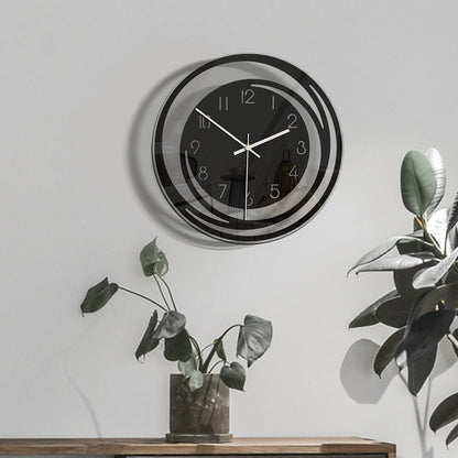 Minimalist Black Wall Clock – Elegant Design with Silent Movement – Ø 11.81 inch