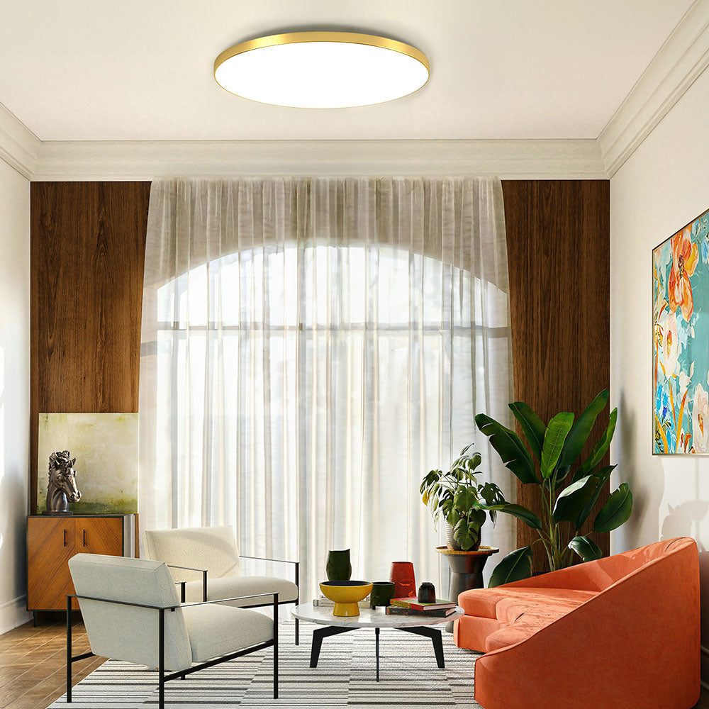 Minimalist Flush Mount Light | Ultra-Slim Design with Glare-Free Illumination | Versatile Lighting for Modern Interiors