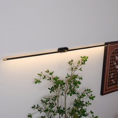 Rechargeable LED Wall Sconce Light with Touch Dimmer Switch for Bedroom Bathroom Mirror Vanity Hallway No Wiring Cordless Modern Linear