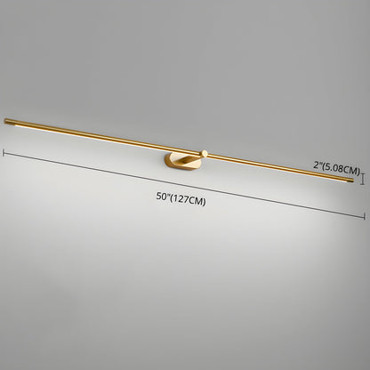Linear LED Bathroom Vanity Light Fixture 27-50 Inch Metal Wall Sconce for Mirror Black Gold Brushed Nickel Warm Lighting Powder Room Dressin