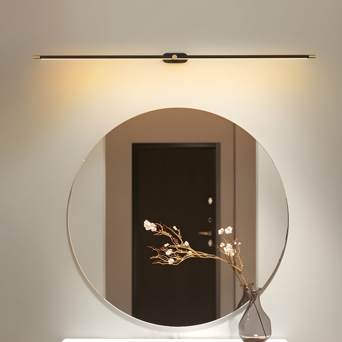 Cordless LED Vanity Light Bar with Touch Dimmer & USB Charging for Bathroom Mirror Makeup Application