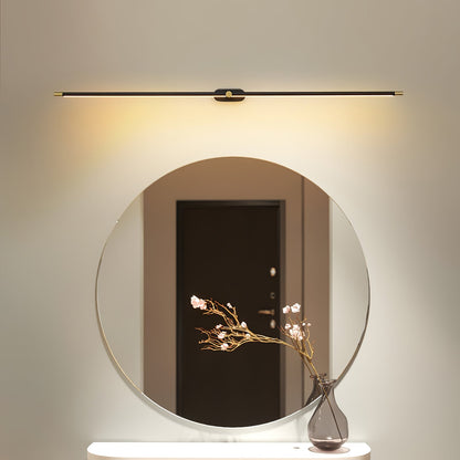 Linear LED Bathroom Vanity Light Fixture 27-50 Inch Metal Wall Sconce for Mirror Black Gold Brushed Nickel Warm Lighting Powder Room Dressin