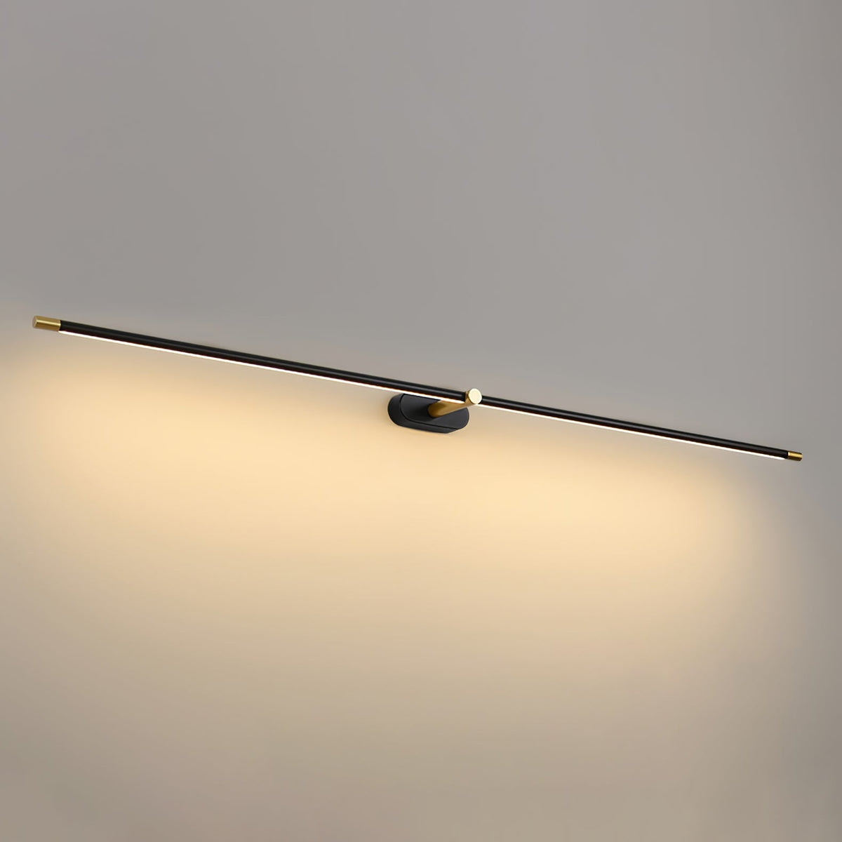 Linear LED Bathroom Vanity Light Fixture 27-50 Inch Metal Wall Sconce for Mirror Black Gold Brushed Nickel Warm Lighting Powder Room Dressin