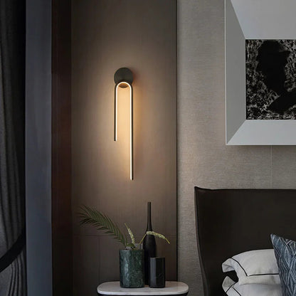 Minimalist Scandinavian LED Wall Lamp – Slim Design for Bedroom and Bathroom
