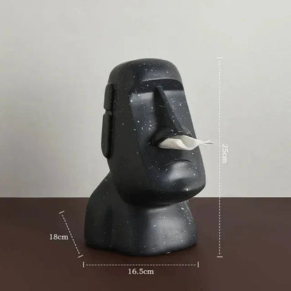 Moai Design Tissue Box – Stylish Resin Tissue Holder for Home Decor