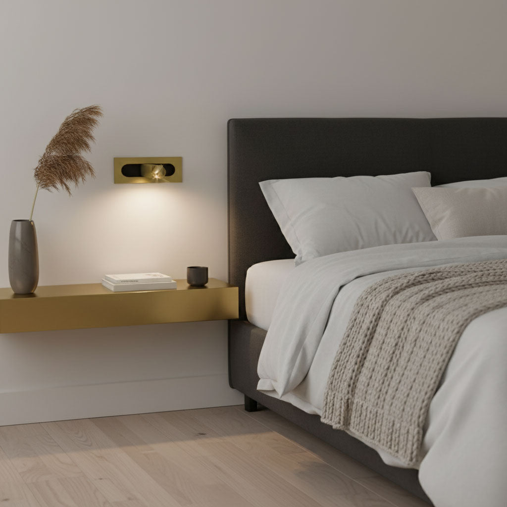Pivoting LED Bedside Sconce with Push-Button Control for Focused Night Reading in Compact Spaces