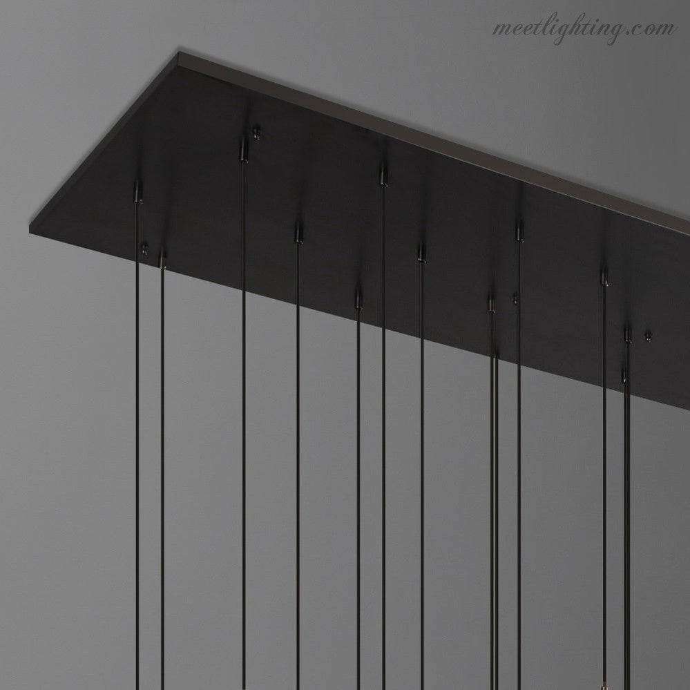 Linear Glass Teardrop Fixture Brass Nickel Black Finish LED Dining Room Bedroom Living Room Restaurant Hotel Ceiling Statement Light