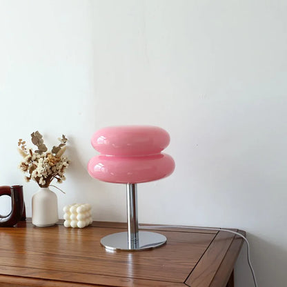 Frosted Glass Accent Lamp 10 Inch Sphere Bedside Light with Metal Base for Nightstand Reading Office Desktop Illumination