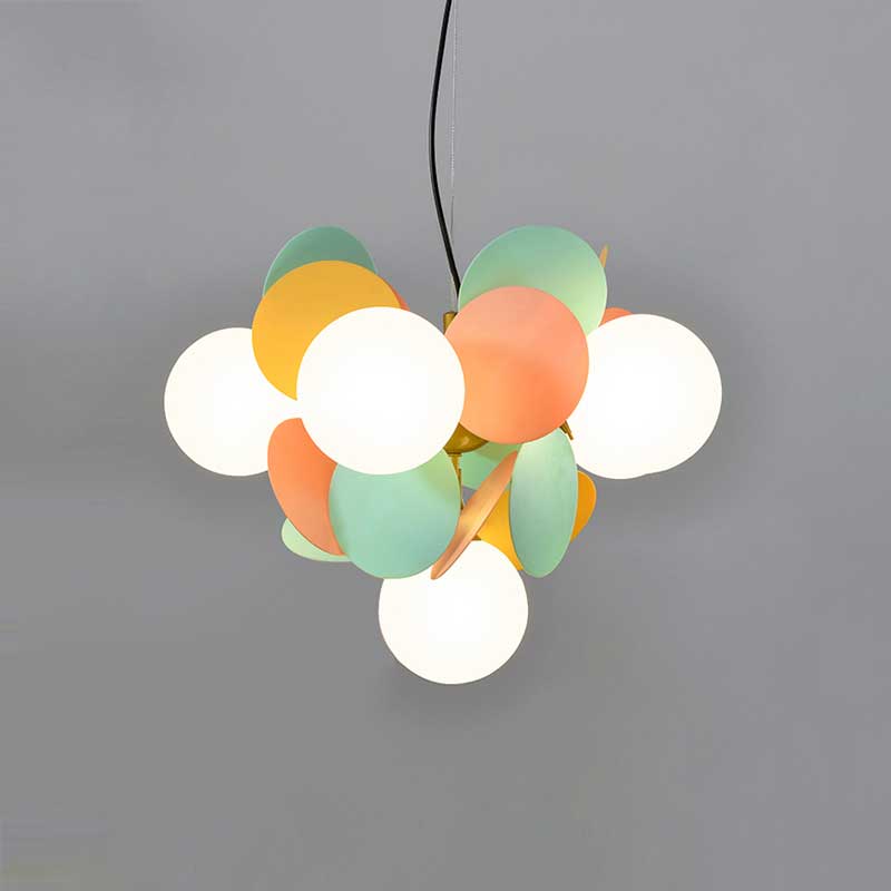 Candelabro LED artístico | Diseño de rama colorido con iluminación de bajo consumo | Lámpara de techo moderna para interiores elegantes